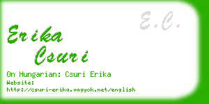 erika csuri business card